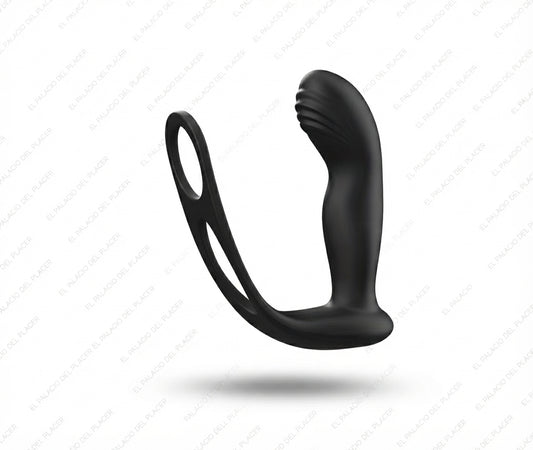 VIBRADOR ANAL CON ANILLO PARA EL PENE Y TESTICULOS